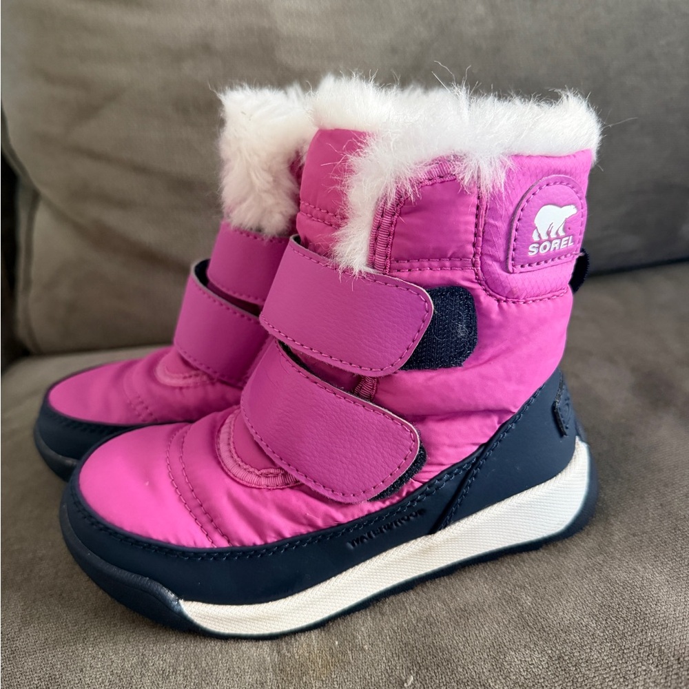 Sorel Pink and Navy Winter Boots